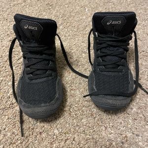 ASICS wrestling shoes.